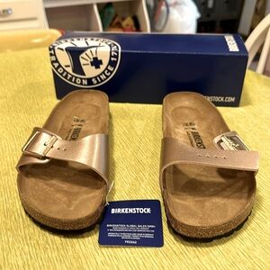 Birkenstock Madrid Sandals Light Copper Color NEW IN BOX size 40 9.5-10
